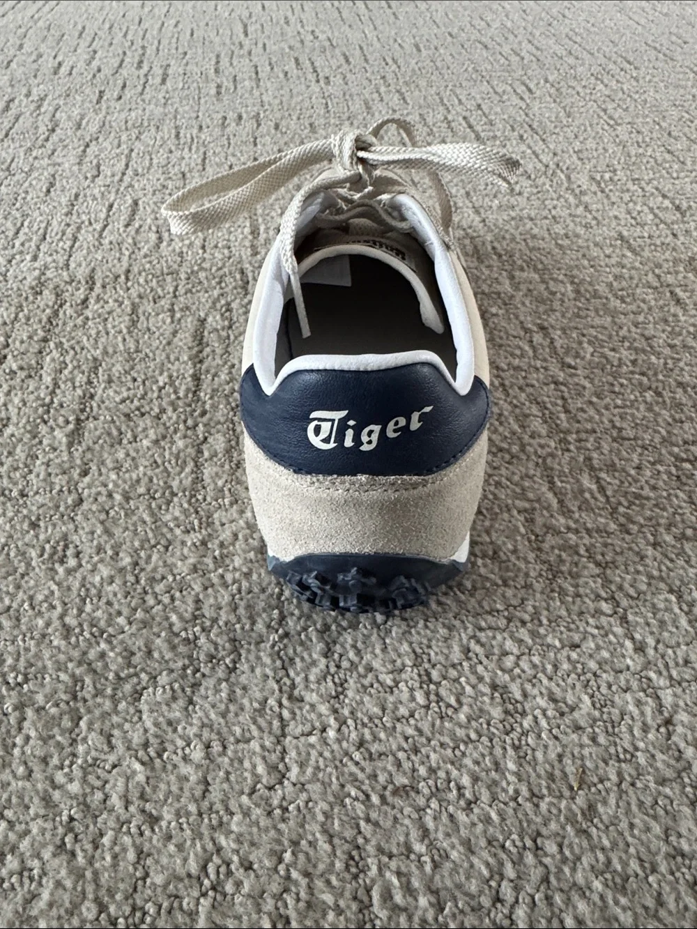 Onitsuka Tiger by Asics Beige and Navy Classic Runner Sneakers